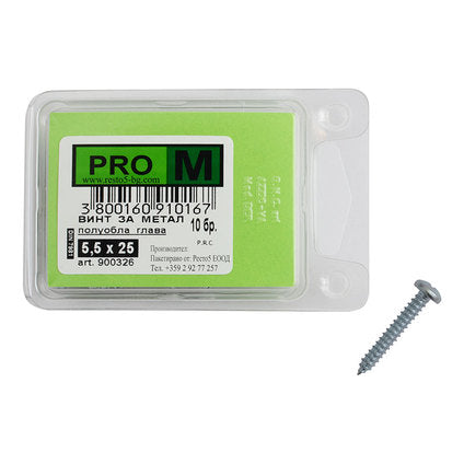 SCREW FOR METAL 5.5X25 MM PRO M 10 PCS