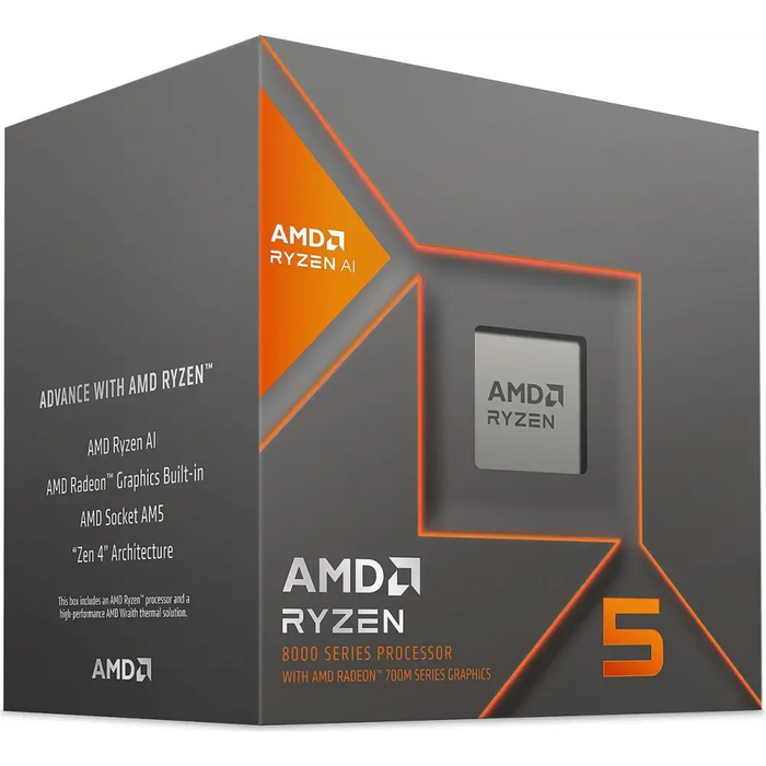 Processor AMD RYZEN 5 8500G 6-Core 3.5 GHz (Up to 5.0GHz) 16MB Cache 65W AM5 BOX - Процесори<<<AMD компоненти за