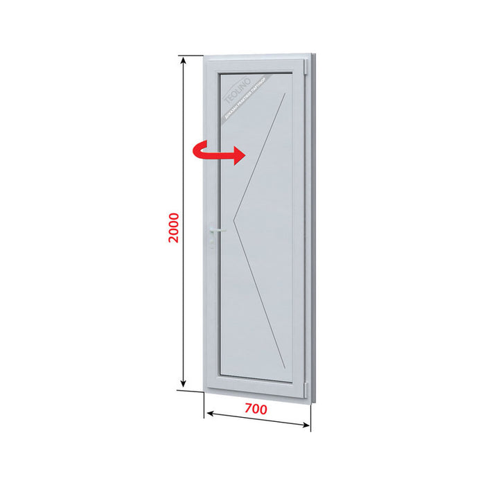 PVC BATHROOM DOOR WITH THERMAL PANEL PROFILINK 70X200 CM. RIGHT