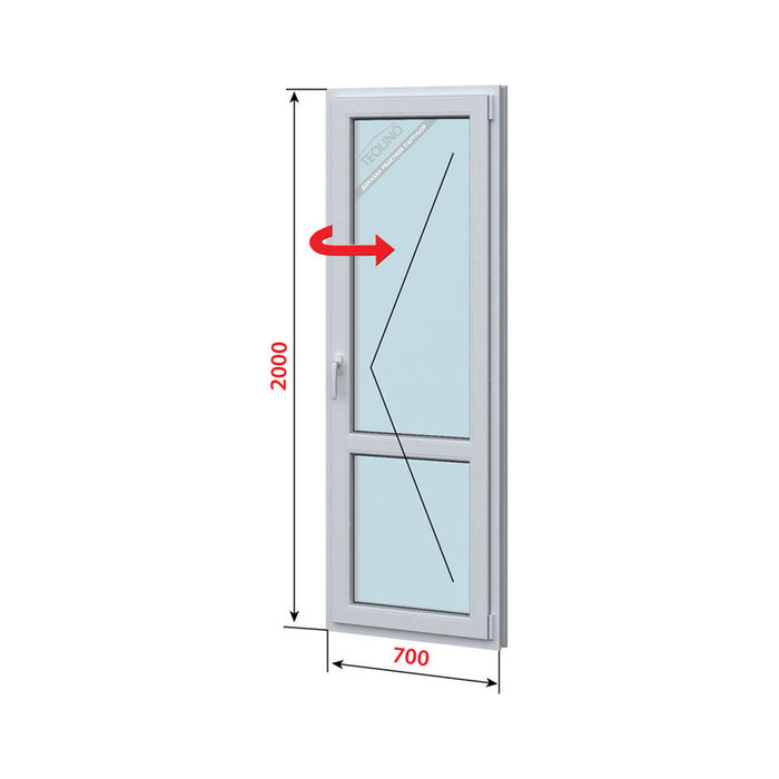 PVC BALCONY DOOR PROFILINK 5-CHAMBER 70X200 CM. RIGHT