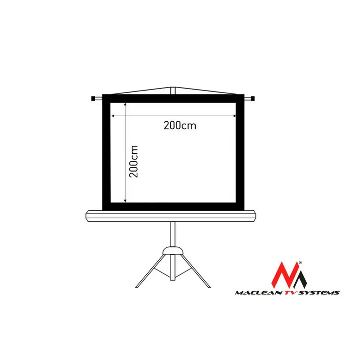 Projection Screen With 200x200 Tripods Maclean MC-680 - Screens for projectorsSYS-EKR<<<Audiovisual