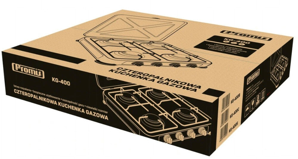 Promis KG400B hob white Countertop Gas 4 zone(s)