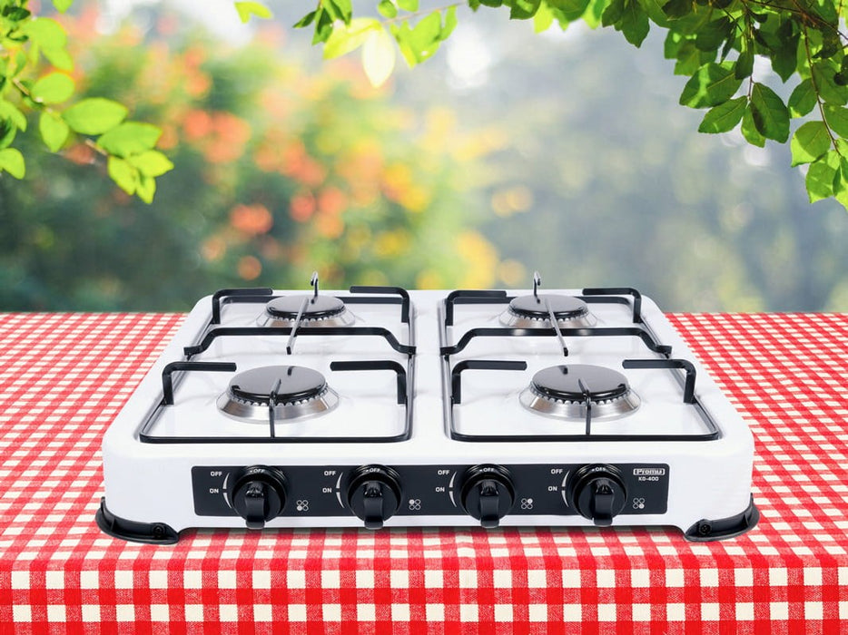 PROMIS KG400 Four-burner gas stove silver