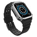Protect Strap Band for Apple Watch 38/40/41mm Armored Case Strap - Black Silver - Smartwatch straps