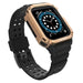Protect Strap Band for Apple Watch 38/40/41mm Armored Case Strap - Black Rose Gold - Smartwatch straps