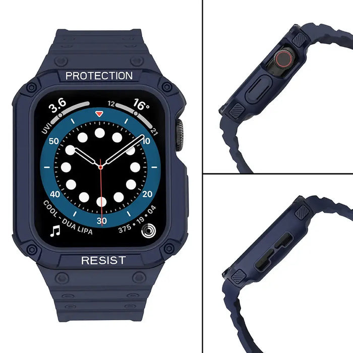 Protect Strap Band for Apple Watch 38/40/41mm Armored Case Strap - Blue - Smartwatch straps and cases<<<HurtelXML