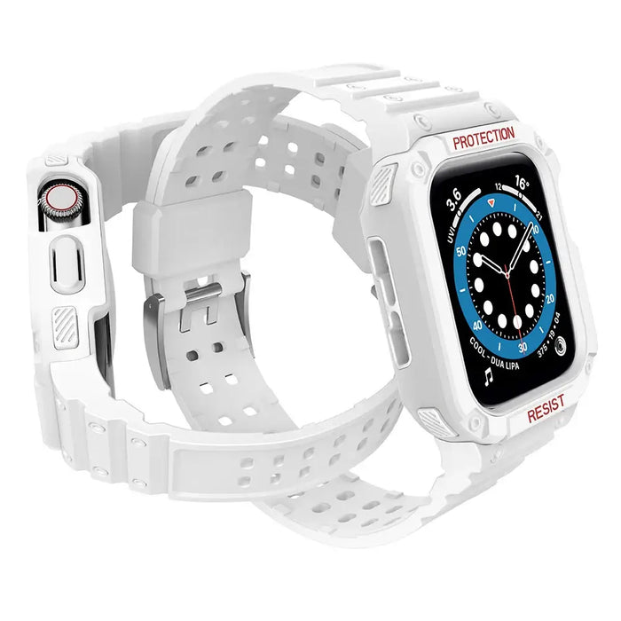 Protect Strap Band for Apple Watch 38/40/41mm Armored Case Strap - White - Smartwatch straps and cases<<<HurtelXML