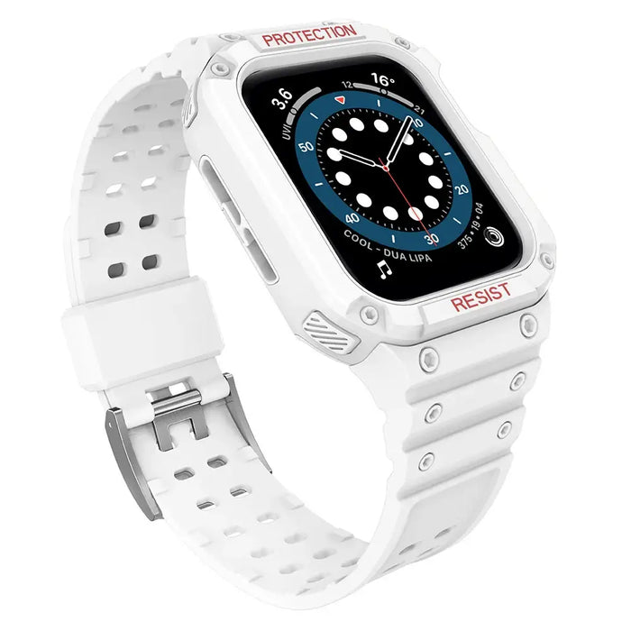 Protect Strap Band for Apple Watch 38/40/41mm Armored Case Strap - White - Smartwatch straps and cases<<<HurtelXML