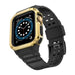 Protect Strap Band for Apple Watch 42/44/45mm Armored Case Strap - Black Gold - Smartwatch straps and cases<<<HurtelXML