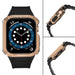 Protect Strap Band for Apple Watch 42/44/45mm Armored Case Strap - Black Rose Gold - Smartwatch straps