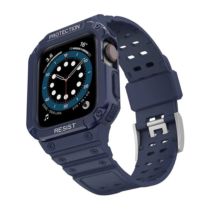 Protect Strap Band for Apple Watch 42/44/45mm Armored Case Strap - Blue - Smartwatch straps and cases<<<HurtelXML