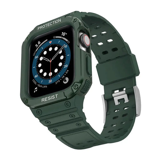 Protect Strap Band for Apple Watch 42/44/45mm Armored Case Strap - Green - Smartwatch straps and cases<<<HurtelXML