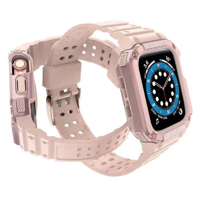 Protect Strap Band for Apple Watch 42/44/45mm Armored Case Strap - Pink - Smartwatch straps and cases<<<HurtelXML