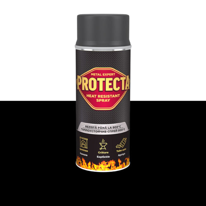 HEAT RESISTANT SPRAY BLACK 400 ML PROTECTA