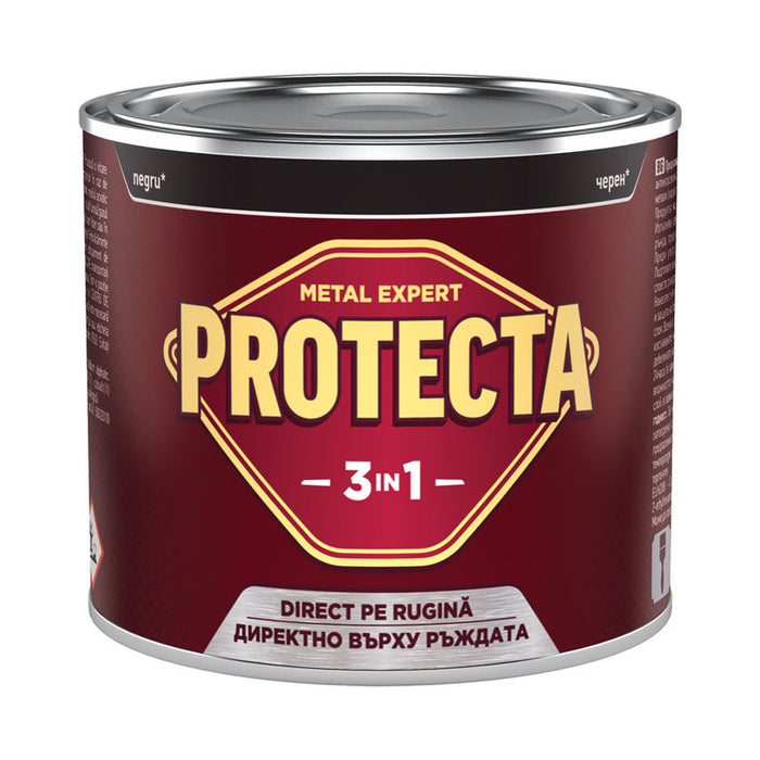 3 IN 1 ENAMEL LACQUER 500 ML BLACK COLOR PROTECTA