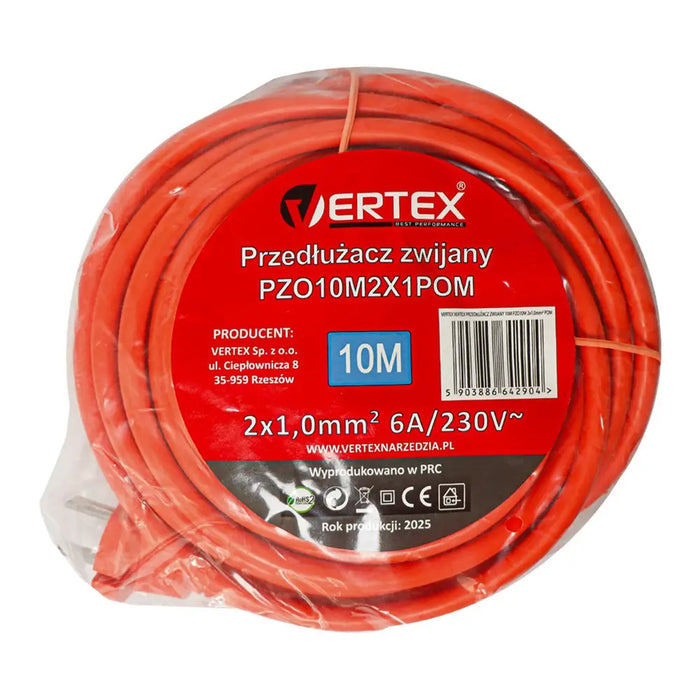 Przedłużacz zwijany 10m PZO10M2x1,0mm VERTEX - Electrical extension cordsLIP-ELE<<<Slats and extension