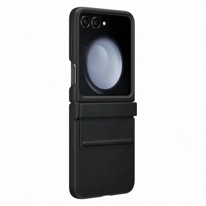 PU leather case for Samsung Galaxy Z Flip 5 - black - Cell phone cases and covers<<<HurtelXML&&&Електроника Телефони и