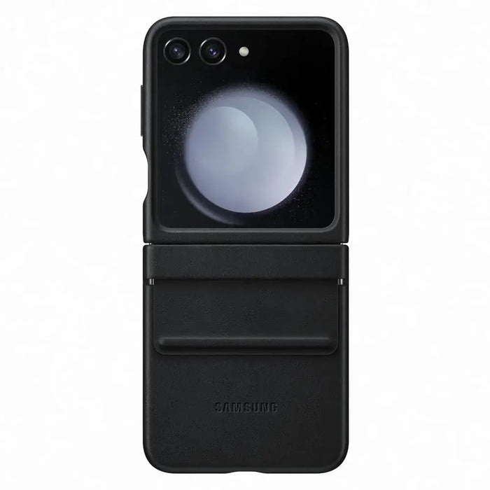 PU leather case for Samsung Galaxy Z Flip 5 - black - Cell phone cases and covers<<<HurtelXML&&&Електроника Телефони и