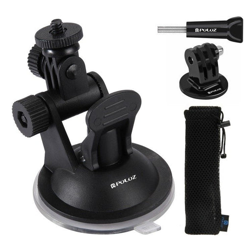 Puluz car windshield mount for sports cameras (including Osmo Action 5 Pro Insta360 X5) - Straps mounts