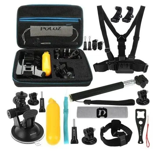 Puluz set of 20 accessories for sports cameras (including Osmo Action 5 Pro) PKT11 - Sets<<<Photo