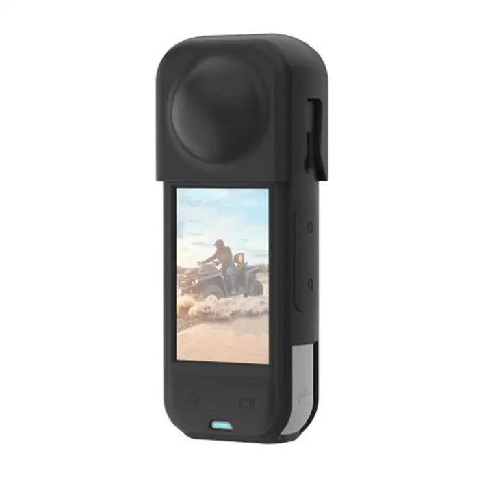 PULUZ silicone protective case with lens cover for Insta360 X5 (black) - For sports cameras<<<Accessories<<<Photo