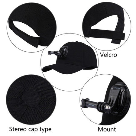Puluz cap with sports camera mount (DJI, GoPro, Insta360)