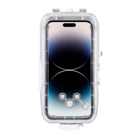 Puluz plastic waterproof case for iPhone 15 Plus/15 Pro Max/14 Plus/14 Pro Max/13 Pro Max/12 Pro Max/11 Pro Max (white)