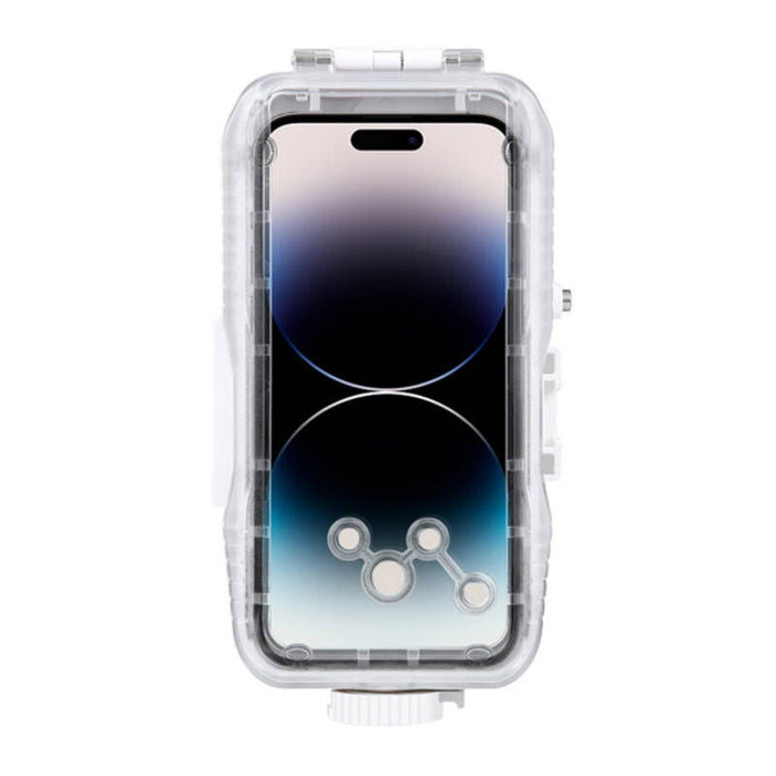 Puluz plastic waterproof case for iPhone 15 Plus/15 Pro Max/14 Plus/14 Pro Max/13 Pro Max/12 Pro Max/11 Pro Max (white)