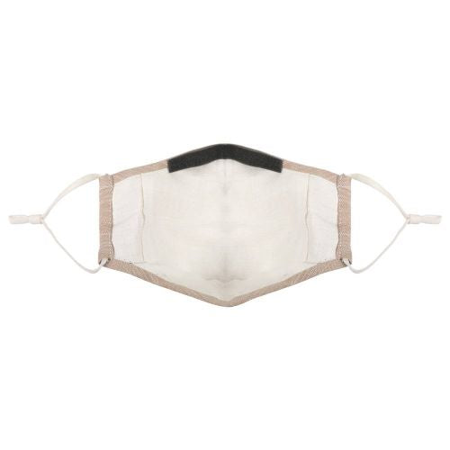 PureMe Reusable / Adjustable Mask Linen 2 pcs N95 filters inside the package Beige