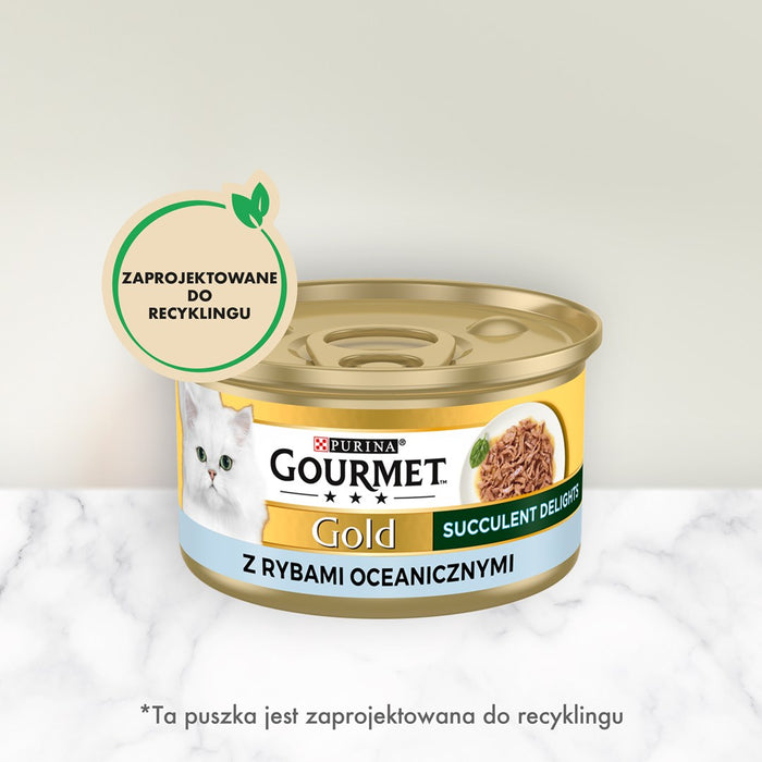 PURINA Gourmet Gold Succulent Delights Ocean fish - wet cat food - 85g