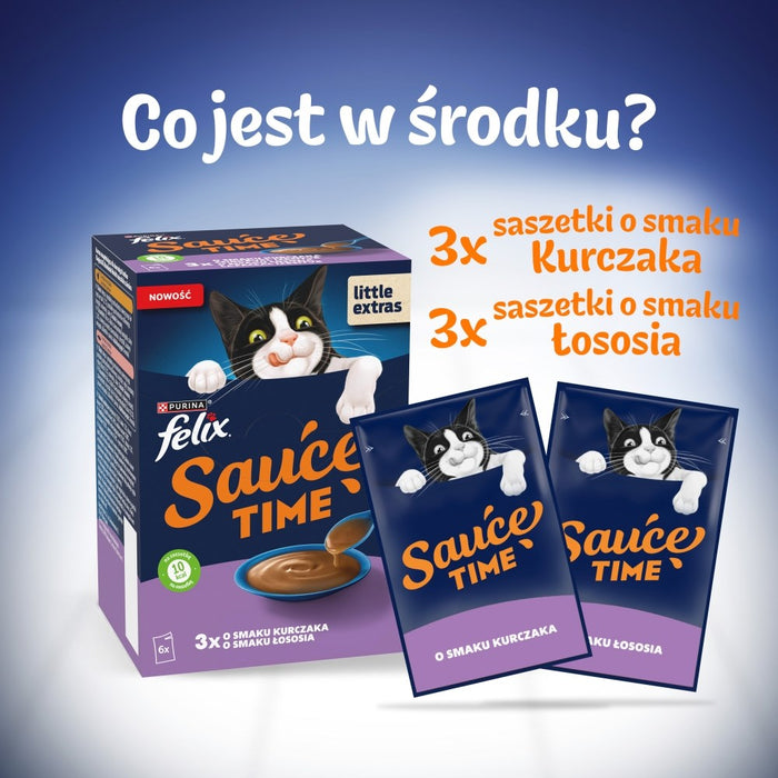 PURINA Felix Sauce Time - wet cat food - 6x40g