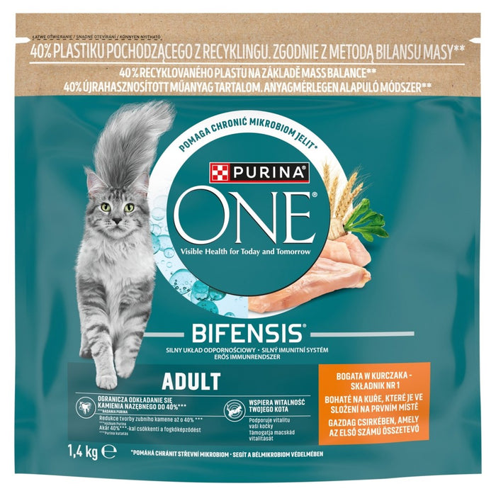 PURINA One Bifensis Adult Rich in chicken - dry cat food - 1,4kg