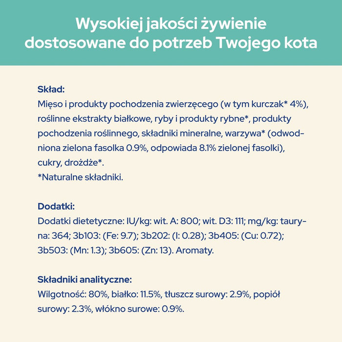 CAT CHOW Hairball Control Chicken Green Beans in Sauce 85g