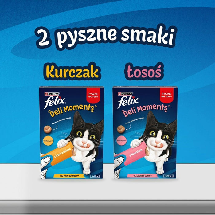 Snack for Cats Purina Felix Deli Moments Salmon 4 x 10 g
