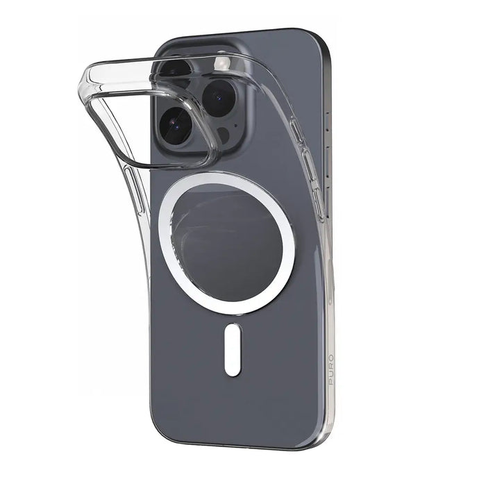 Puro 03 Mag MagSafe Silicone Case for iPhone 16 Pro - Transparent - Cell phone cases and covers<<<HurtelXML