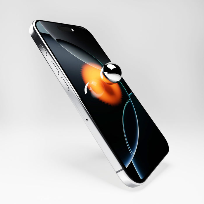 Puro Flexible Glass D3O Hybrid Glass with Black Frame for iPhone 16 Pro Max