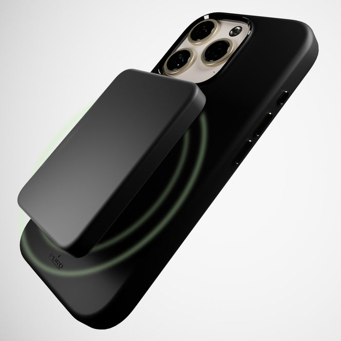 Puro Icon Mag Pro MagSafe Silicone Case for iPhone 16 Pro - Black