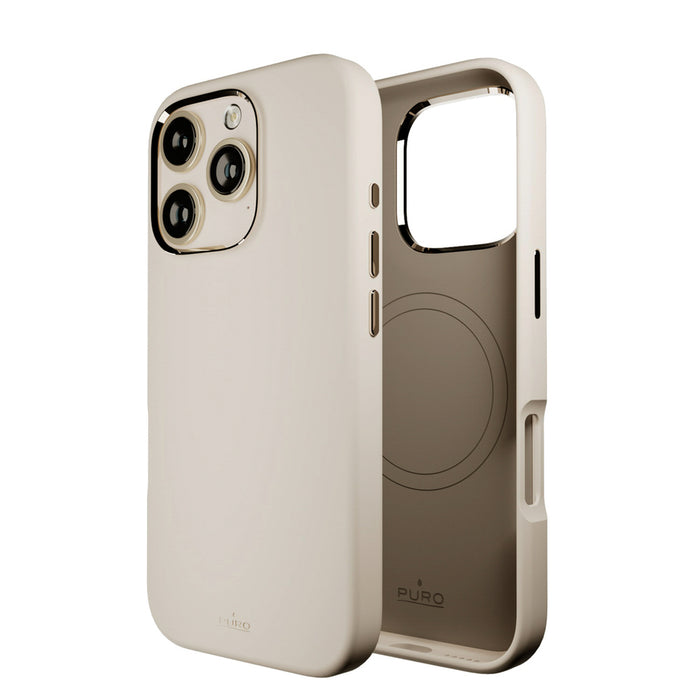Puro Icon Mag Pro MagSafe Silicone Case for iPhone 16 Pro - Beige