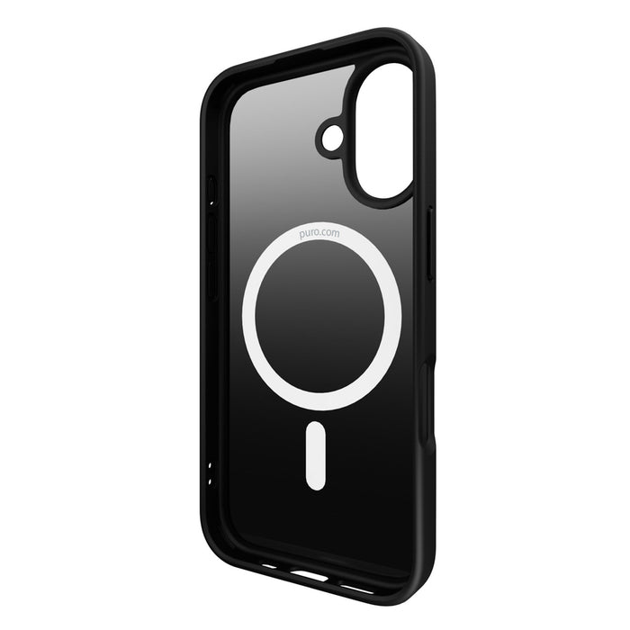 Puro Gradient MagSafe Silicone Case for iPhone 16 - Black