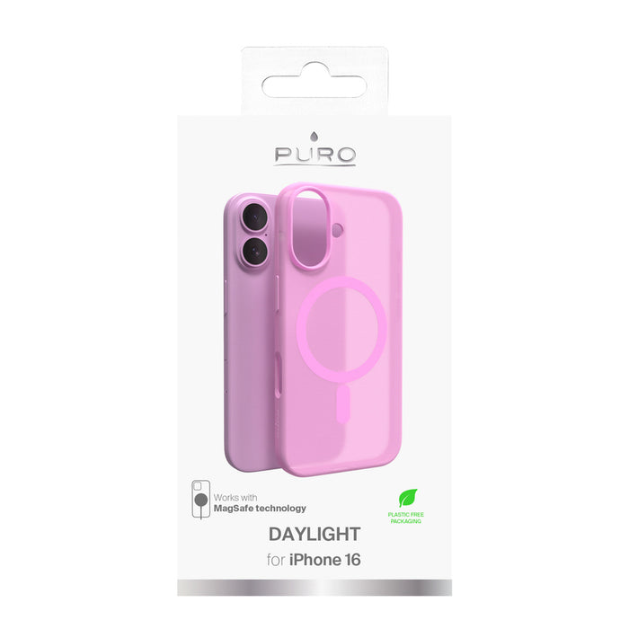Puro Daylight MagSafe Silicone Case for iPhone 16 - Pink