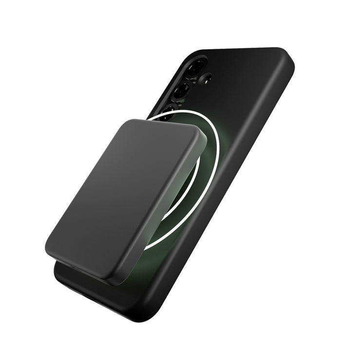 Puro Icon Mag Silicone Case with MagSafe for Samsung Galaxy S25 - Black