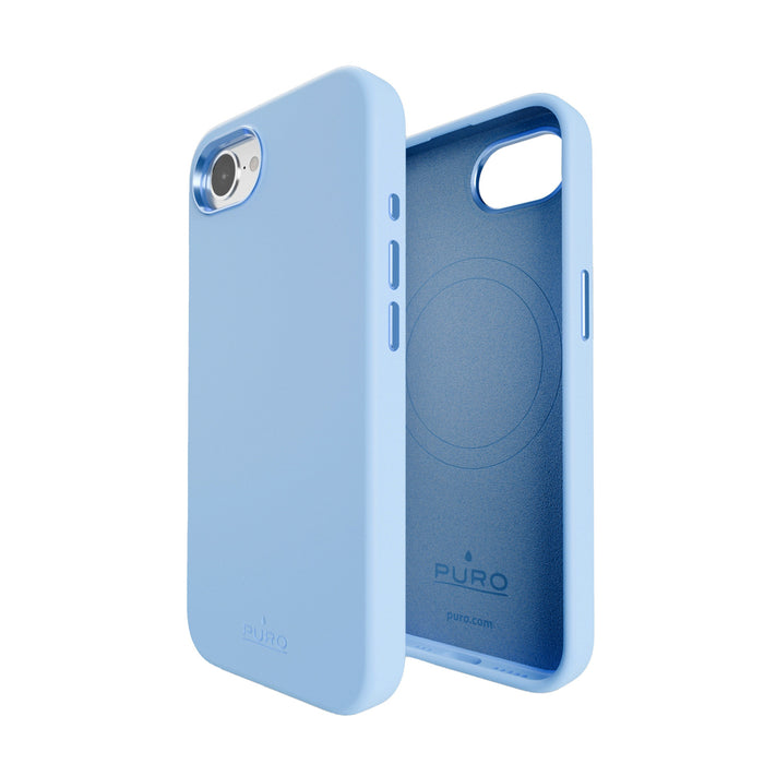 Puro Icon Mag Pro MagSafe Silicone Case for iPhone 16e/17e - Blue