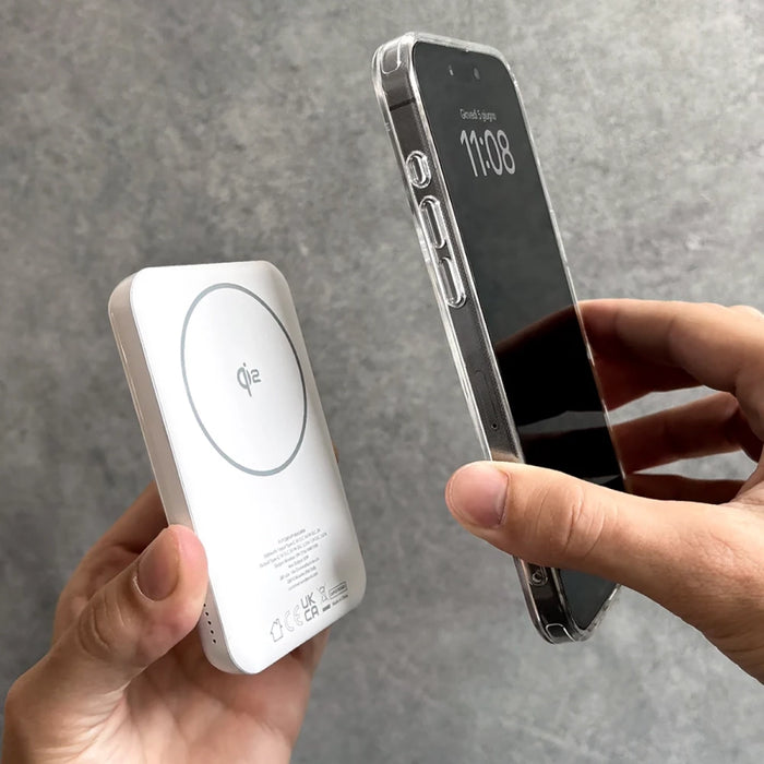 Powerbank Puro Mag Plus 5000mAh 20W Qi2 compatible with MagSafe 1x USB-C Power Delivery - white
