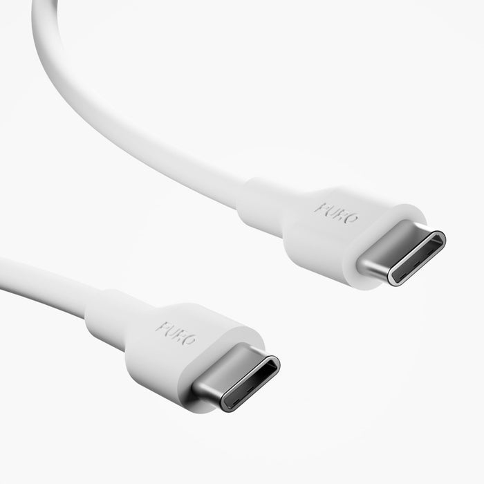 Puro Daily Prolite 45W USB-C USB-A Power Delivery charger with USB-C cable - white