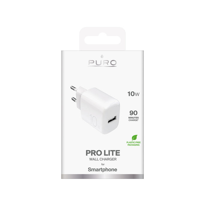 Puro PROLITE 10W USB-A Wall Charger - White