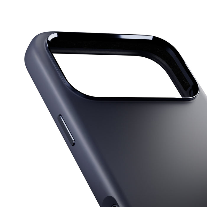 Puro Icon Mag Pro Liquid Silicone Case for iPhone 17 Pro Max, MagSafe Compatible, with Camera Protection and Aluminum Buttons - Dark Blue