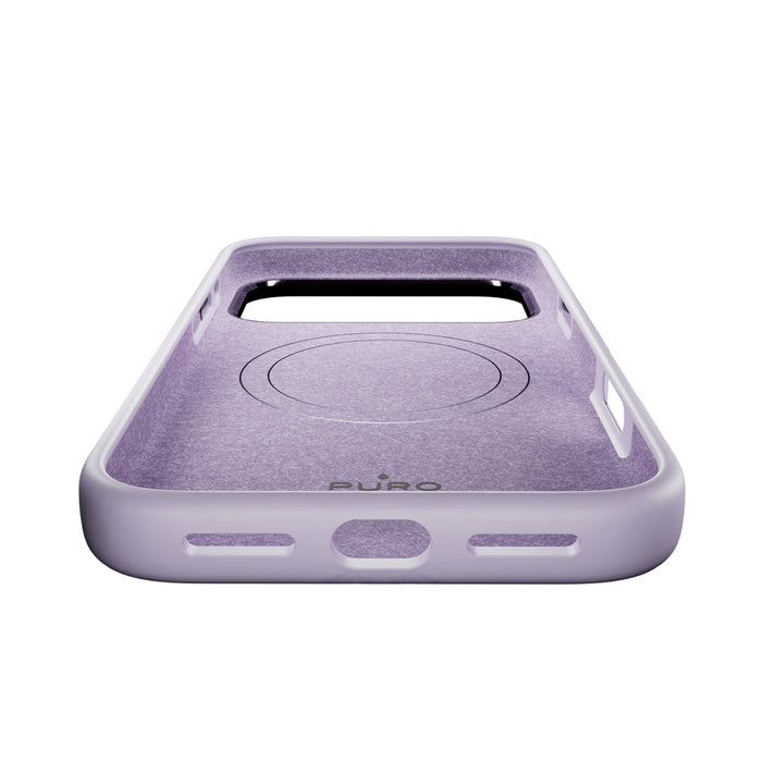 Puro Icon Mag Pro Liquid Silicone Case for iPhone 17 Pro Max, MagSafe Compatible, with Camera Protection and Aluminum Buttons - Pink