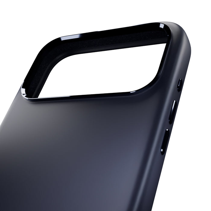 Puro Icon Mag Pro Liquid Silicone Case for iPhone 17 Pro, MagSafe Compatible, with Camera Protection and Aluminum Buttons - Dark Blue