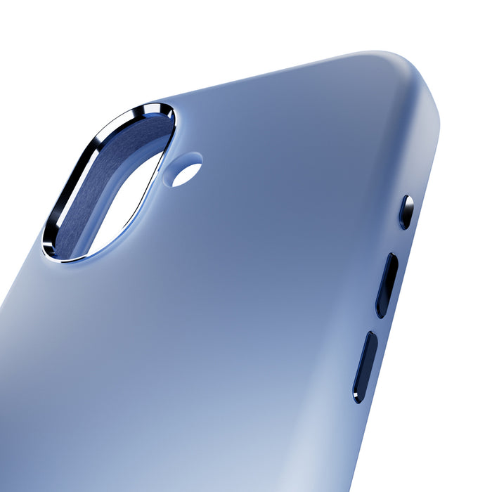 Puro Icon Mag Pro Liquid Silicone Case for iPhone 17, MagSafe Compatible, with Camera Protection and Aluminum Buttons - Blue