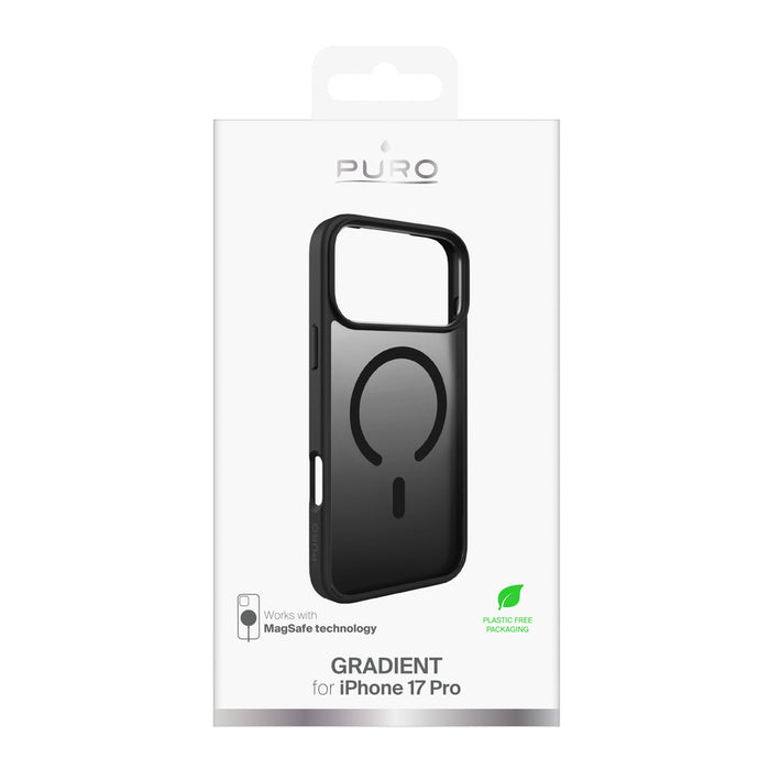 Puro Gradient TPU MagSafe Compatible Case for iPhone 17 Pro - Black